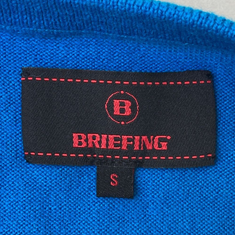 サイズ：S BRIEFING GOLF ブリーフィング  Vネック ニットセーター ウール  ブルー系 [240101476257] ゴルフウェア レディース ストスト BRIEFING GOLF ブリーフィング Vネック ニットセーター ウール