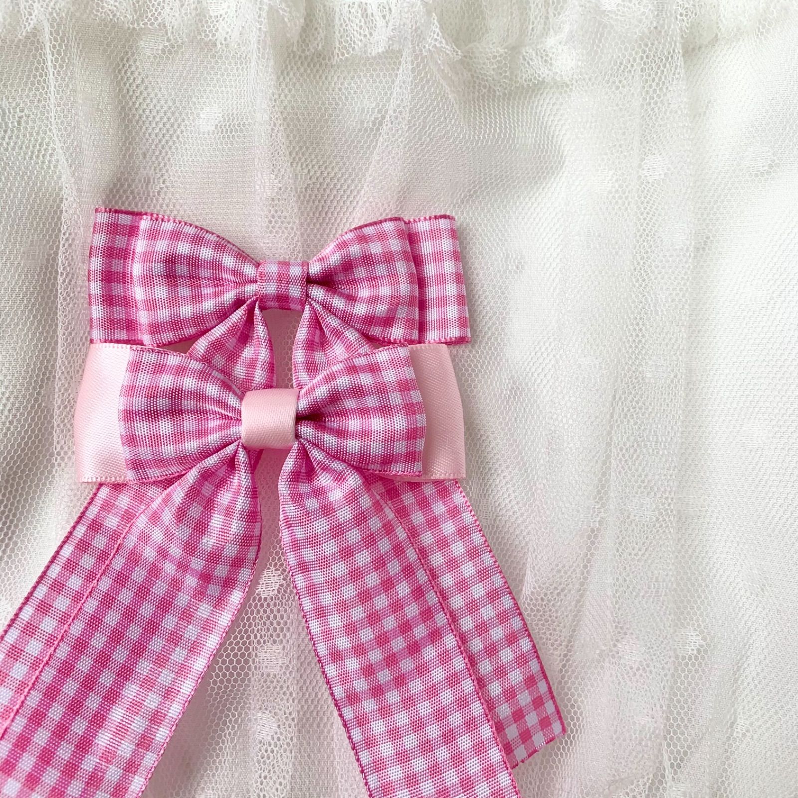 ダブルリボン ピンク ♡ リボン ヘアクリップ 量産型 地雷 ゆめ