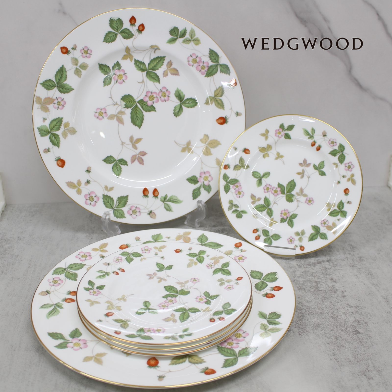 S027)【6枚セット♪】WEDGWOOD/ウェッジウッド WILD STRAWBERRY