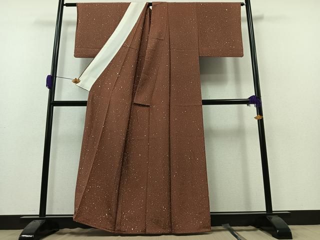 平和屋着物▽上質な小紋 単衣 花丸文 正絹 逸品 DAAV5367az