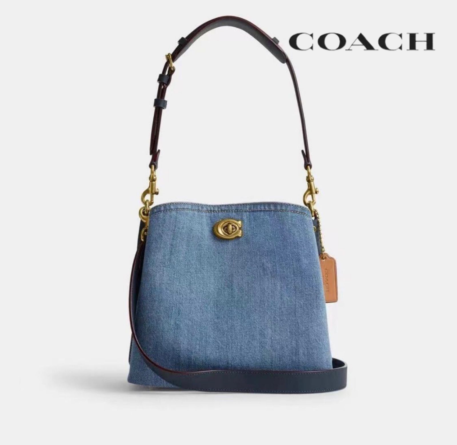 COACH CS241 デニム バケットバッグ ショルダーバッグ ウィロウ レディースバッグ クロスボディー 斜めがけバッグ アウトレット品