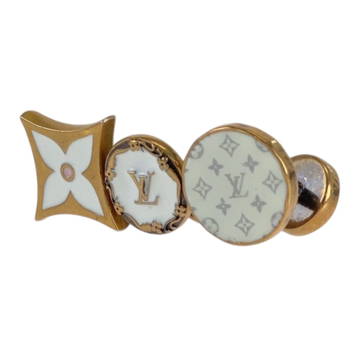 美品 LOUIS VUITTON ルイヴィトン モノグラム フラワー ブトン ドゥ 
