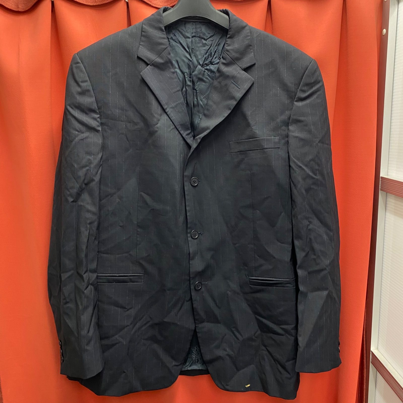 VERSACE CLASSIC ダブルブレストスーツ VERSACE】ヴェルサーチ wool × polystripe double set suit
