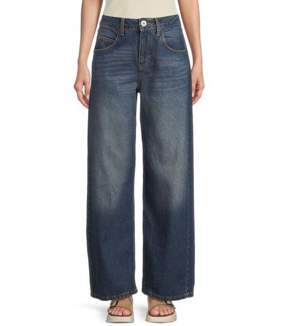 【送料無料】 アーバンアウトフィッターズ レディース デニムパンツ ボトムス Jaya Texan Turn Up Low Rise 5-Pocket Jeans Denim Blue