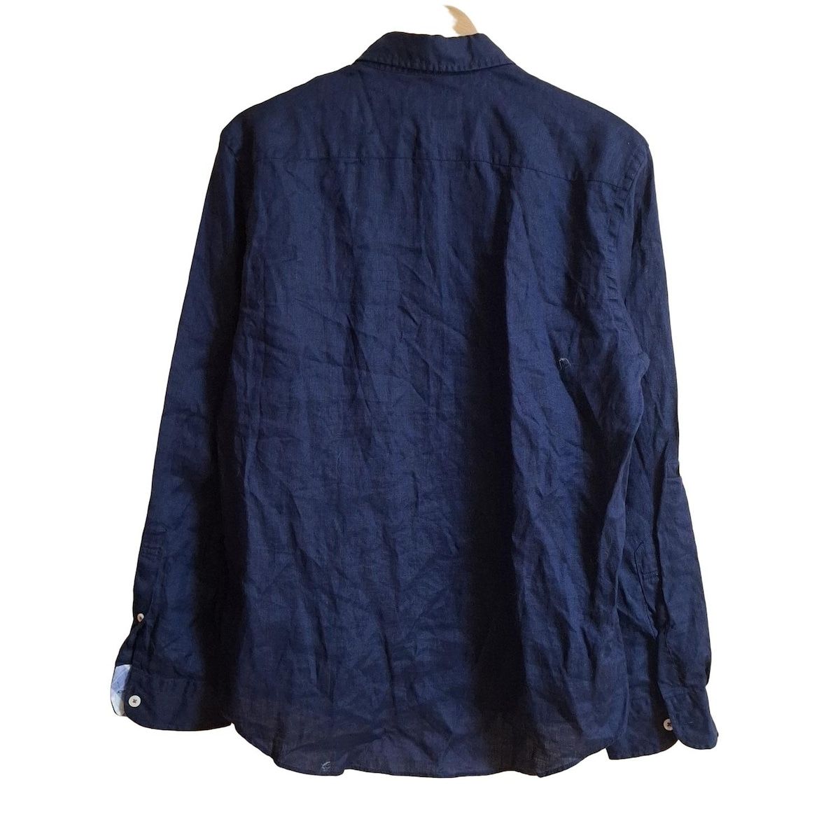 Burberry Black Label バーバリーブラックレーベル 長袖シャツ サイズ3 L メンズ - ネイビー 麻