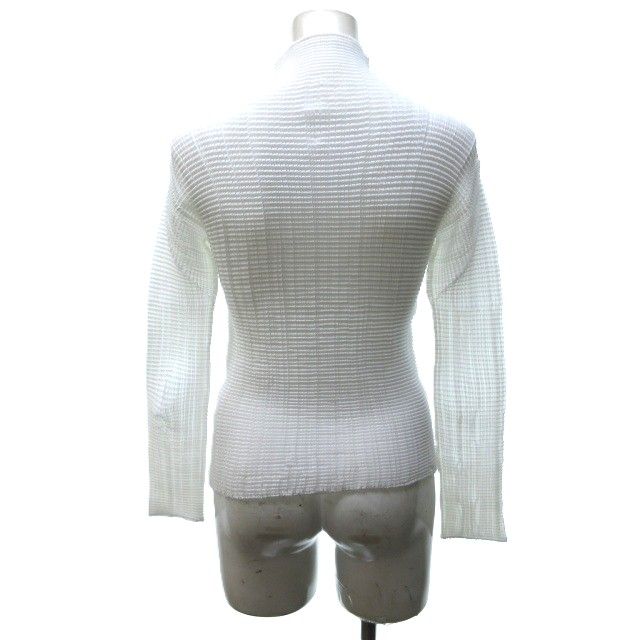 ISSEY MIYAKE プリーツ ハイネック カットソー シアー ホワイト 白 イッセイミヤケ ISSEY MIYAKE 90s プリーツ カットソー