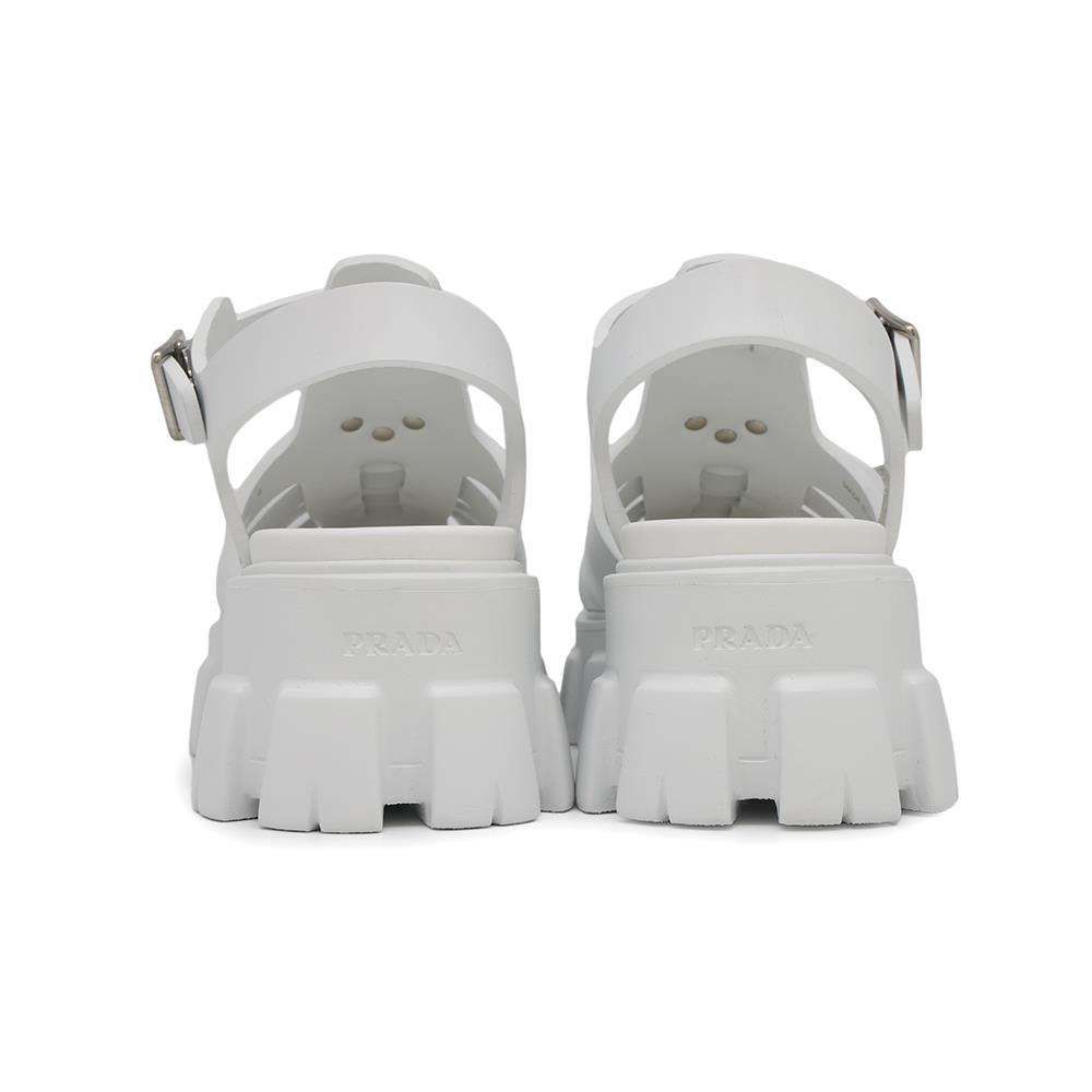 美品】PRADA モノリス グリーン ラバーサンダル 2X3083 PRADA プラダ