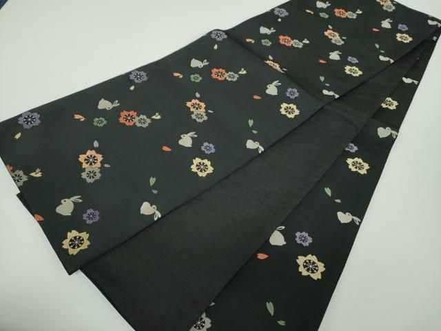 平和屋着物●全通柄京袋帯　唐織　桜兎　黒地　逸品　DAAX4553ps 平和屋着物○全通柄京袋帯 唐織 桜兎 黒地 逸品 DAAX4553ps - メルカリ