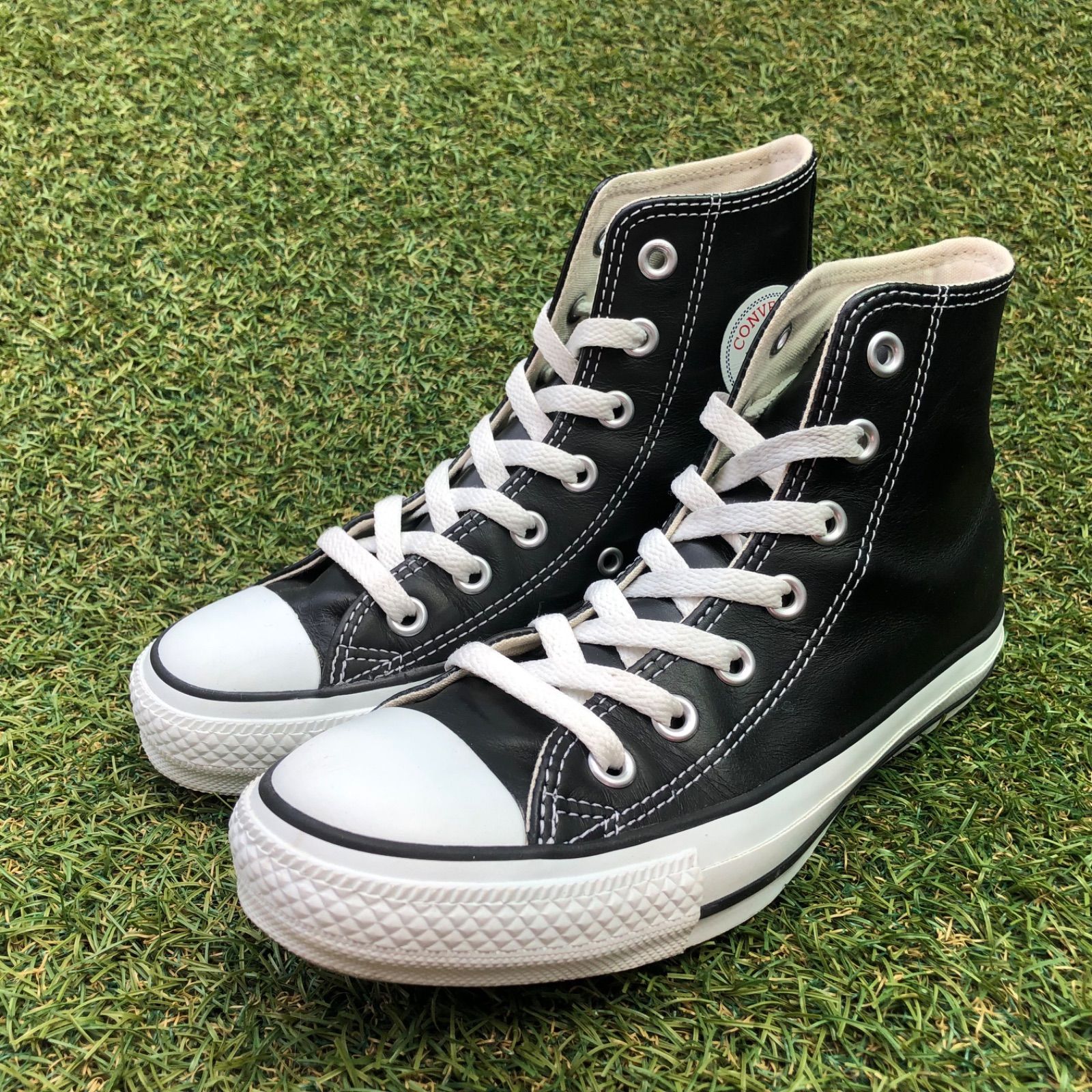 美品23 converse コンバース レザー オールスター HI H332 - Re:shoe