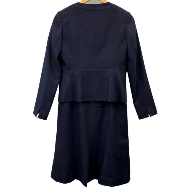 LE RUBAN D OR お受験スーツ ノーカラージャケット-スクエアネックマーメイドラインワンピース サイズ1 ネイビー レ ルバンドール 100058994007