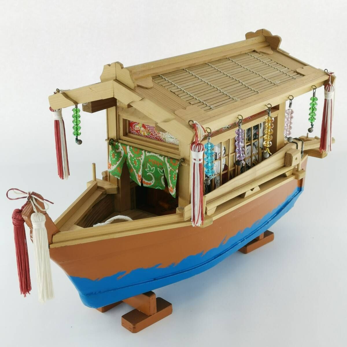 屋形船 観光船 模型 日本 土産物 歌舞伎 全長約55cm 高さ約33cm 置物