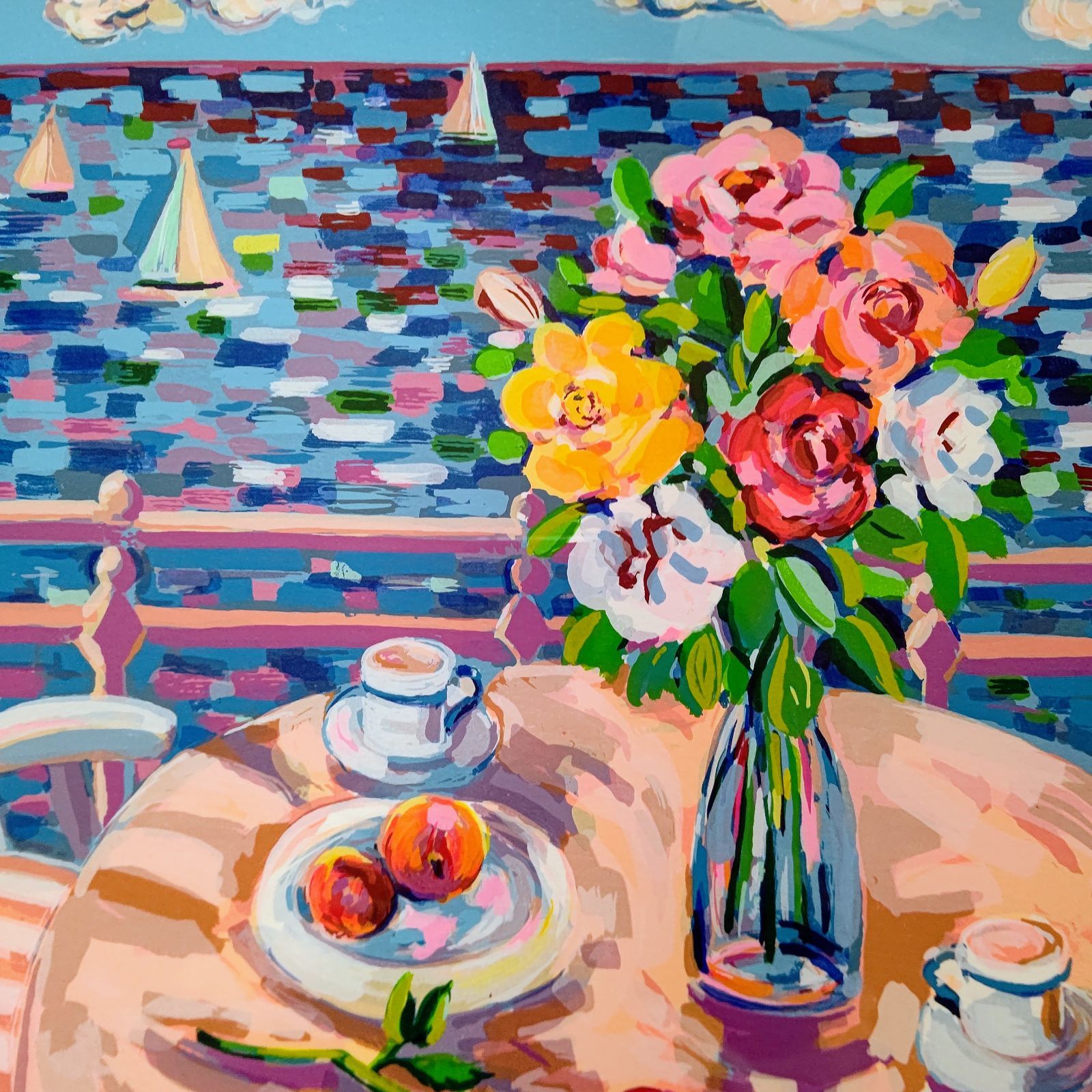 ◇ 志摩欣哉 『 朱不二春風寿 』 シルクスクリーン