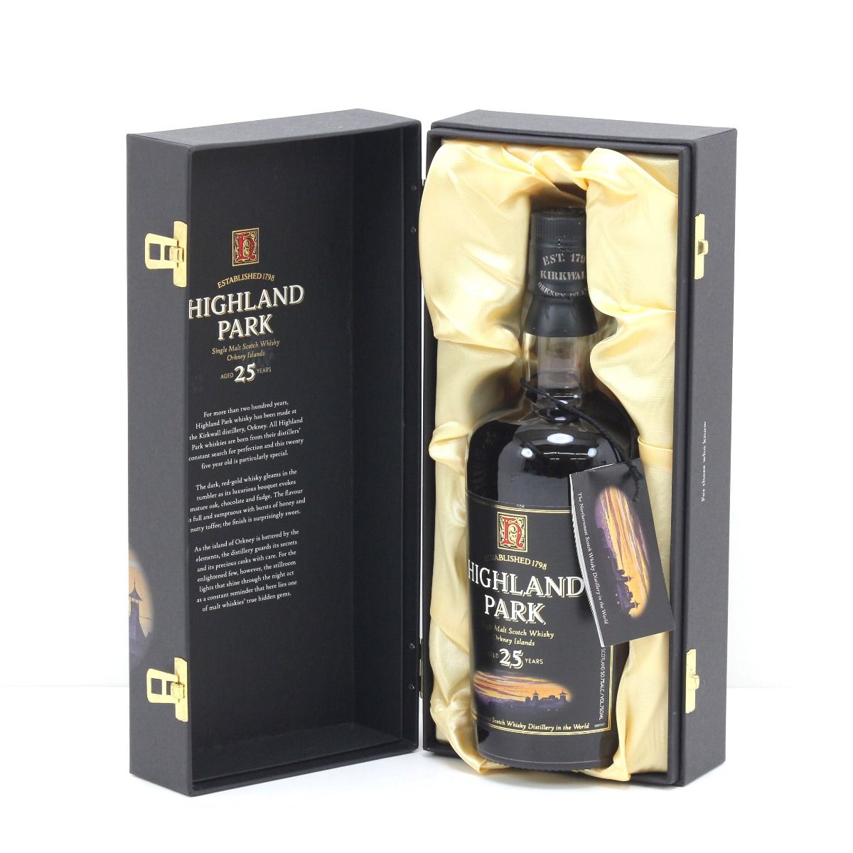 $$ HIGHLAND PARK ハイランドパーク シングルモルトウイスキー25年 750ml 50.7度 旧ラベル ギフトBOX付 未開栓