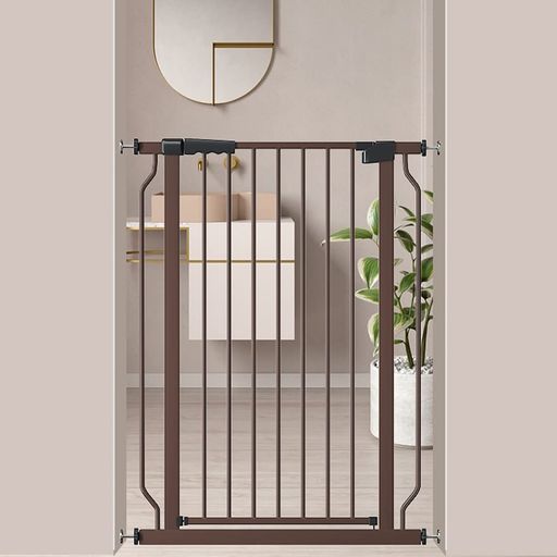 Seogvaベビーゲートハイタイプ高さ103cm拡張フレーム付き自動ロック高さ100cm以上つっぱり式穴開け不要前後90度開閉セーフティー安全ゲート扉開閉式二重ロックブラックホワイト設置幅75cm-2…