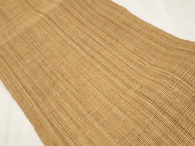 平和屋本店■希少　夏物　古代布　科布　八寸名古屋帯　証紙付き　逸品　CYAA2589s5 平和屋本店□希少 夏物 古代布 科布 八寸名古屋帯 証紙付き 逸品