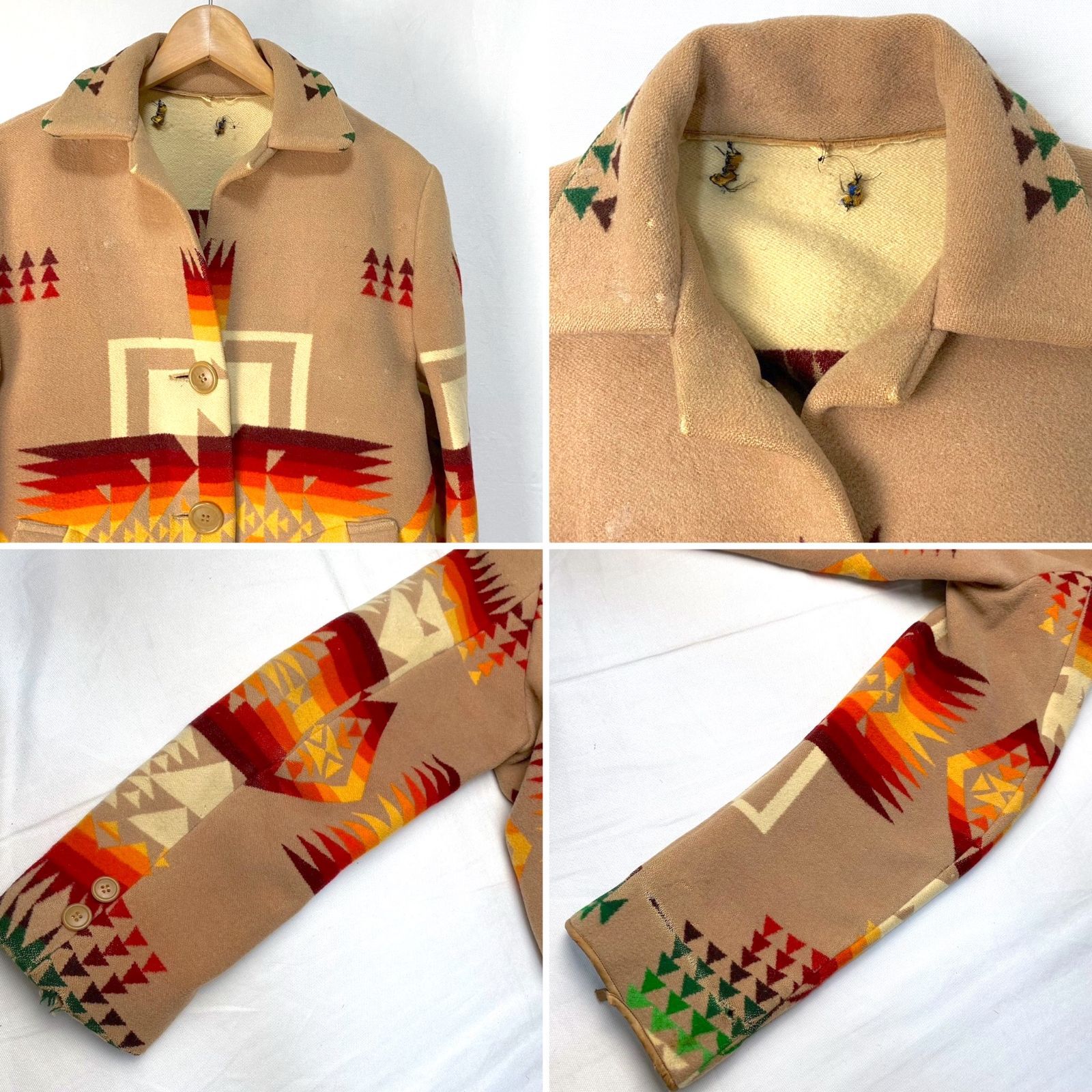 Vintage PENDLETON ブランケット ジャケット ペンドルトン 90s USA製 PENDLETONペンドルトン ネイティブ柄 ウール