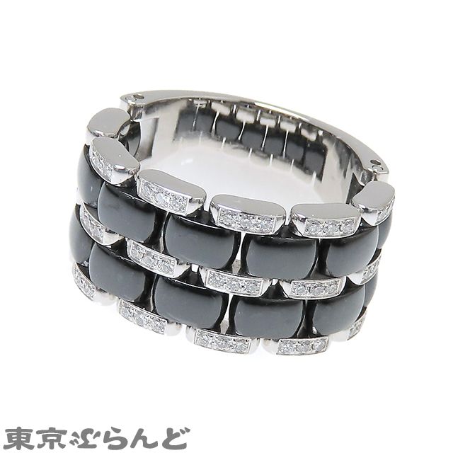 シャネル CHANEL ウルトラ リング ラージ J1730 ホワイトゴールドxブラック セラミック K18WG ダイヤモンド ワイド 指輪 メンズ  仕上済 101759855 - メルカリ