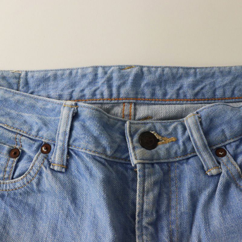 フォーティファイブアール 45R 45rpm レザーパッチ 半端丈 デニム