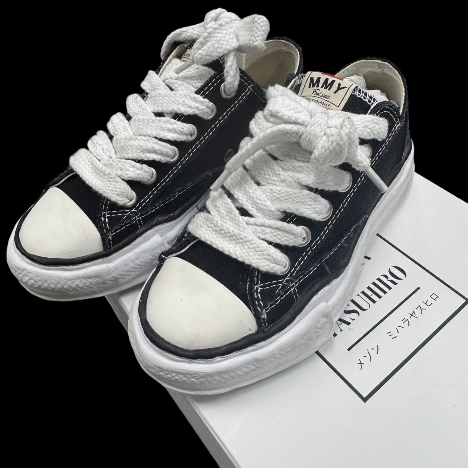 美品 MIHARA YASUHIRO ミハラヤスヒロ PETERSON LOW スニーカー 靴 37 