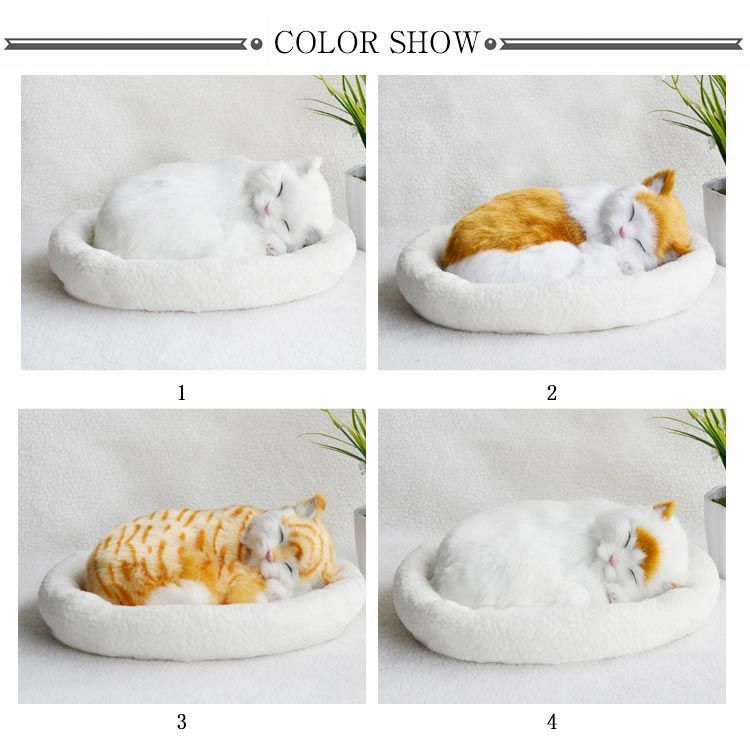 呼吸して眠るリアルな猫のぬいぐるみ ねこ ぬいぐるみ リアル 本物 
