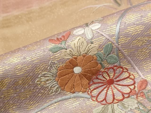 ノ*ナ様 訪問着 ふくれ織り染め分け 更紗模様 金彩 着物 正絹 広衿RK-34 ノ*ナ様 訪問着 ふくれ織り染め分け 更紗模様 金彩 着物 正絹 広衿