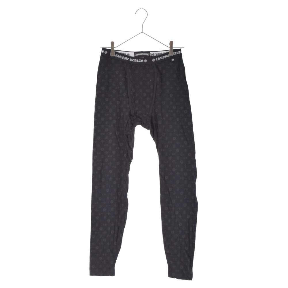CHROME HEARTS (クロムハーツ) マルチロゴ総柄レギンス ブラック L