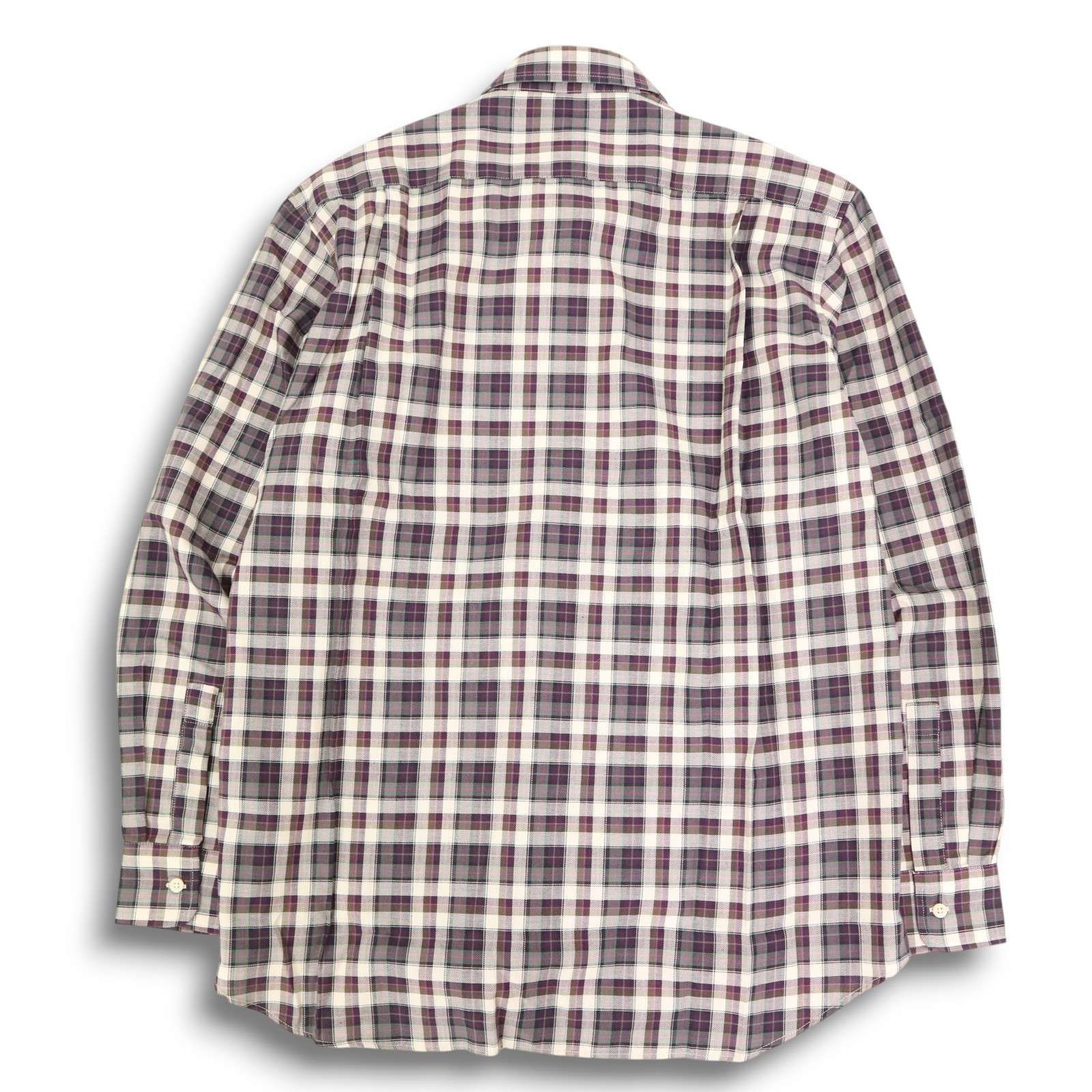 【新品 未使用】 Crocodile クロコダイル 通年 ロゴタグ 長袖 チェック シャツ Sz.L メンズ