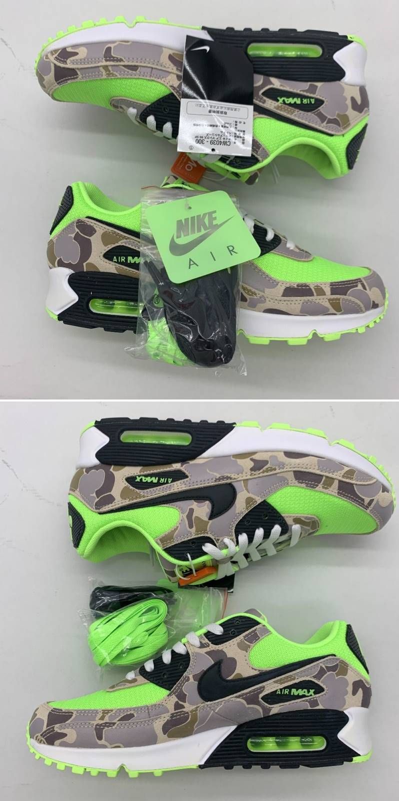 04w0989 Nike Air Max 90 Green CAMO CW4039 300 90 27cm