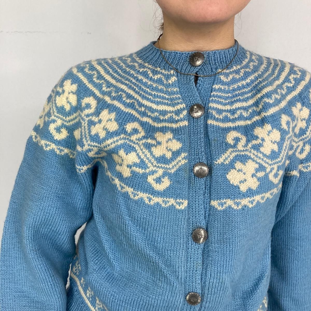 古着 60~70年代 SWEAYERS WNLIMITED ノルディック ウールニットカーディガン ノルウェー製 レディースM ヴィンテージ /eaa297086 古着 60~70年代 SWEAYERS WNLIMITED ノルディック ウールニット