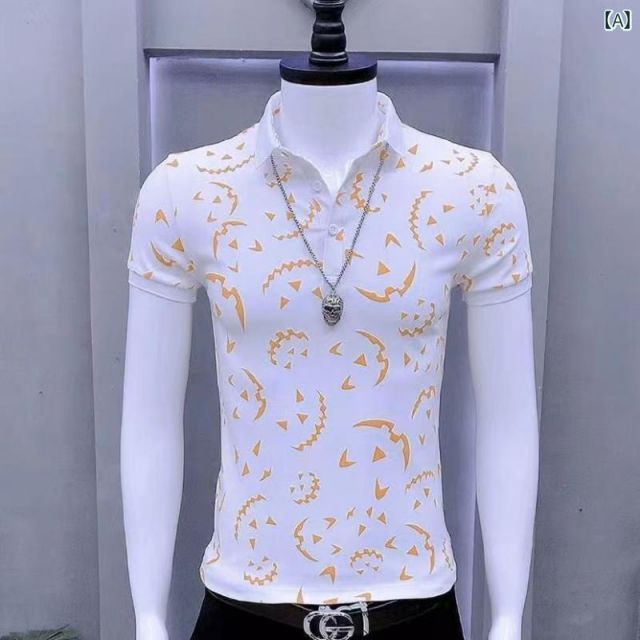 [4XL]メンズ ファッション 服 用 オシャレ シンプル 大人 かっこいい 大きいサイズ ストリート 紳士服 夏 シャツ プリント 半袖 トップス 韓国スタイル T