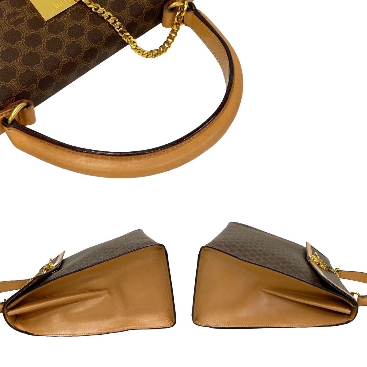 未使用保管品 CELINE セリーヌ マカダム ブラゾン トリオンフ ロゴ 