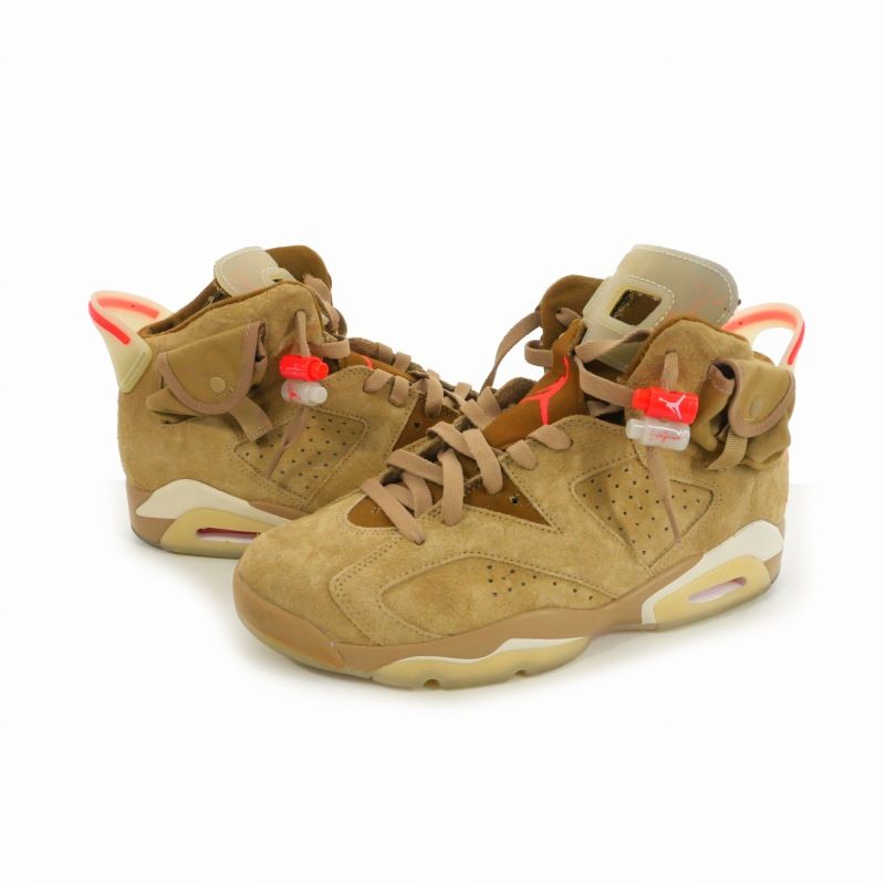 ナイキ NIKE Travis Scott Air Jordan 6 British Khaki トラヴィススコット エアジョーダン6 スニーカー US9 27 DH0690 200
