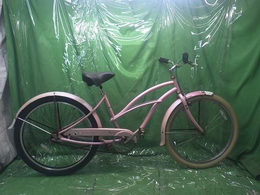 ビーチクルーザー　緑とクリーム色 26インチ 楽天市場】自転車 通販 RAINBOW 26TYPE-X CRUISER カーキ×オレンジリム