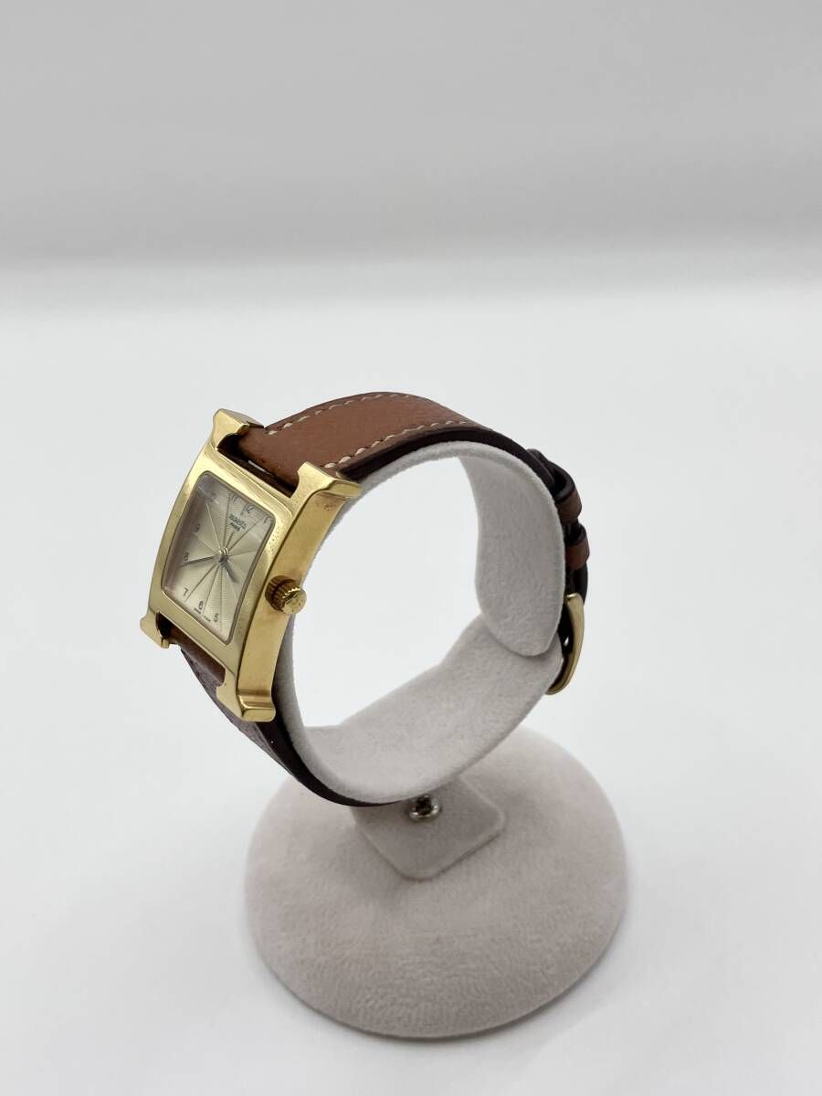 エルメス 腕時計 レディース ウィンザー イエロー ゴールド ロゴ H文字