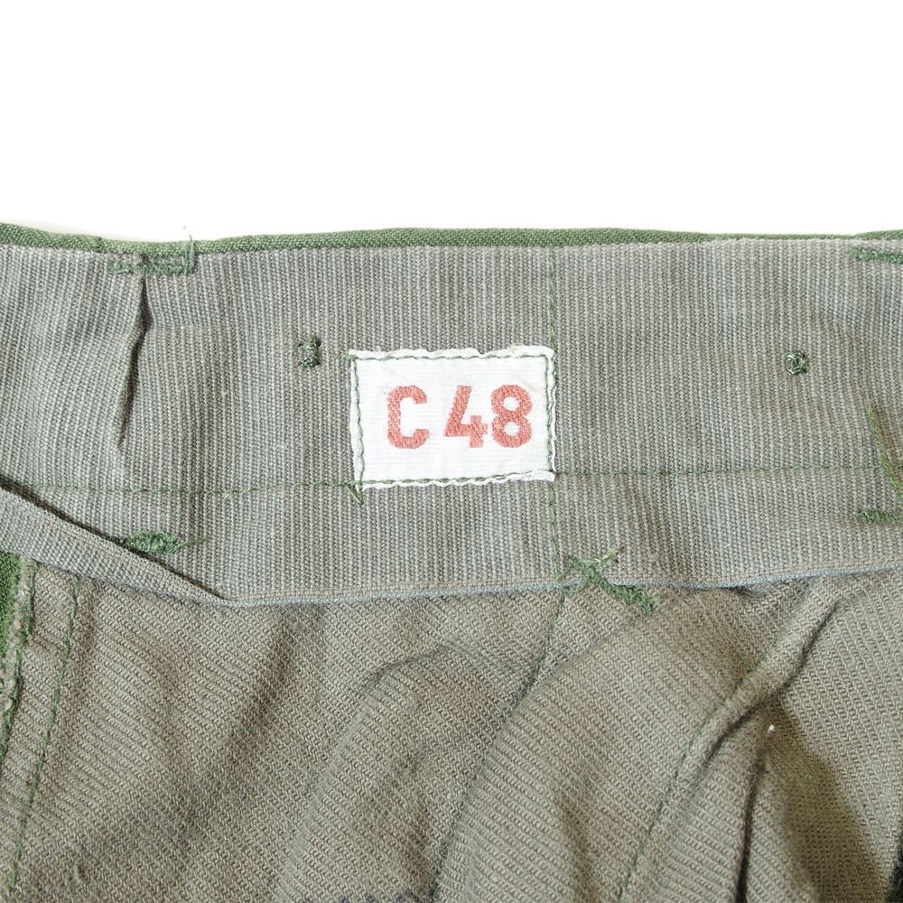 70’s スウェーデン軍 カーゴパンツ ベルト付き ユーロ ミリタリー C48 70's スウェーデン軍 カーゴパンツ ベルト付き ユーロ