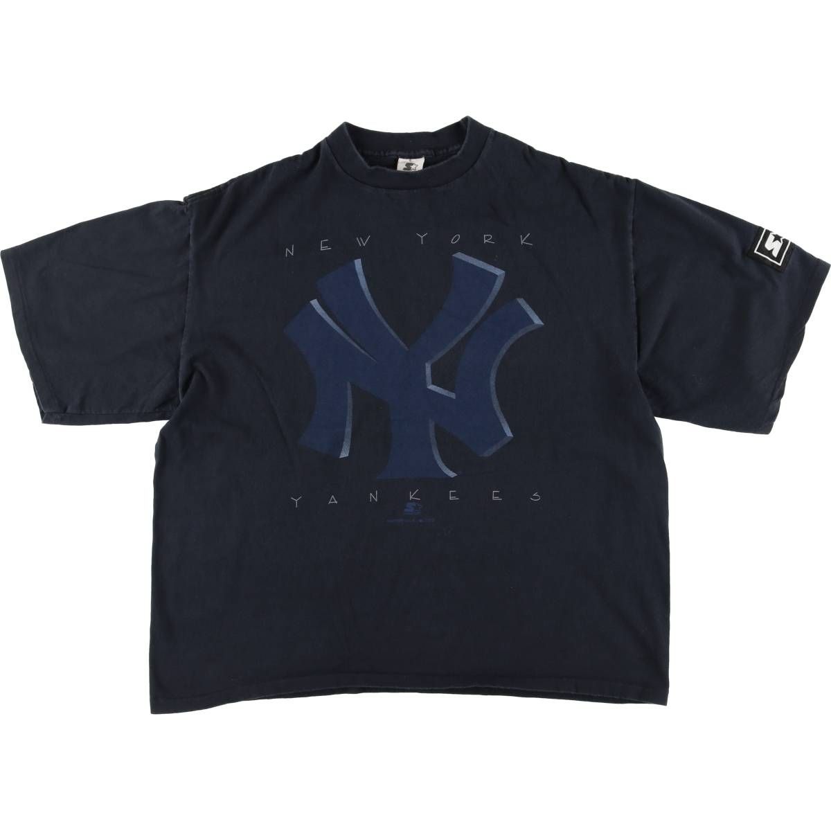 古着 90年代 スターター Starter MLB NEW YORK YANKEES ニューヨークヤンキース ロゴTシャツ メンズXL相当 ヴィンテージ|eaa543458