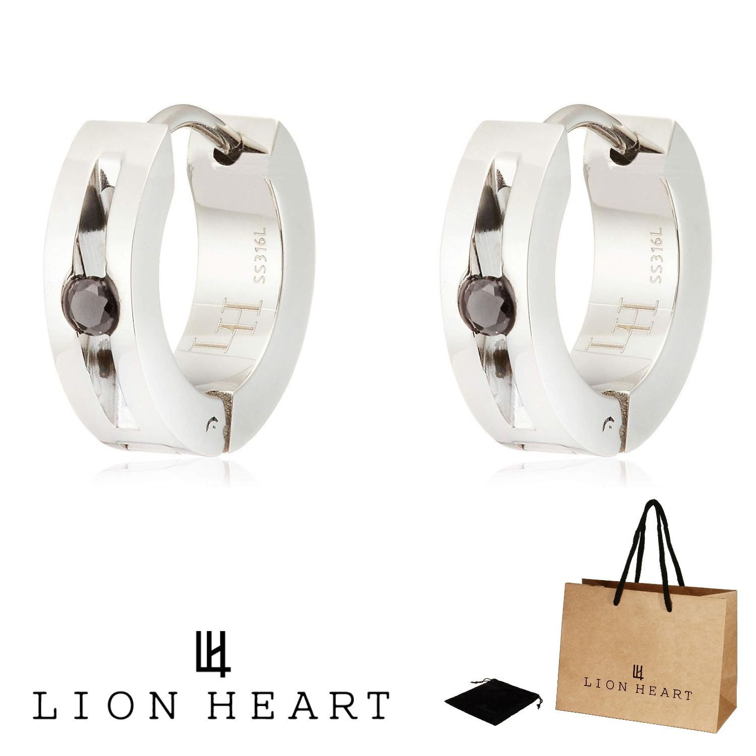 LION HEART ライオンハート ピアス LHMP001N 2点 両耳用-