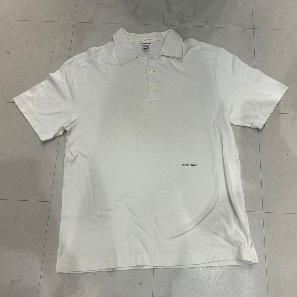 STONE ISLAND ストーン アイランド Polo Shirt ポロシャツ 379345 ホワイト size L 中目黒A06