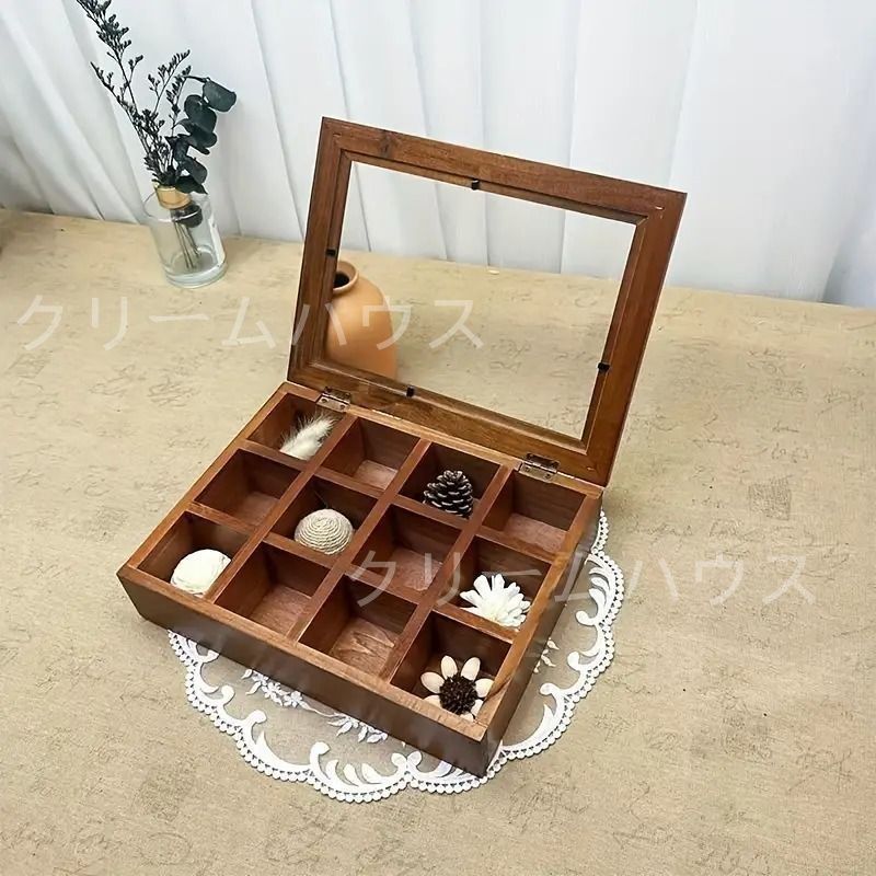 新しい未使用 木製 ジュエリーボックス アクセサリーケース 収納