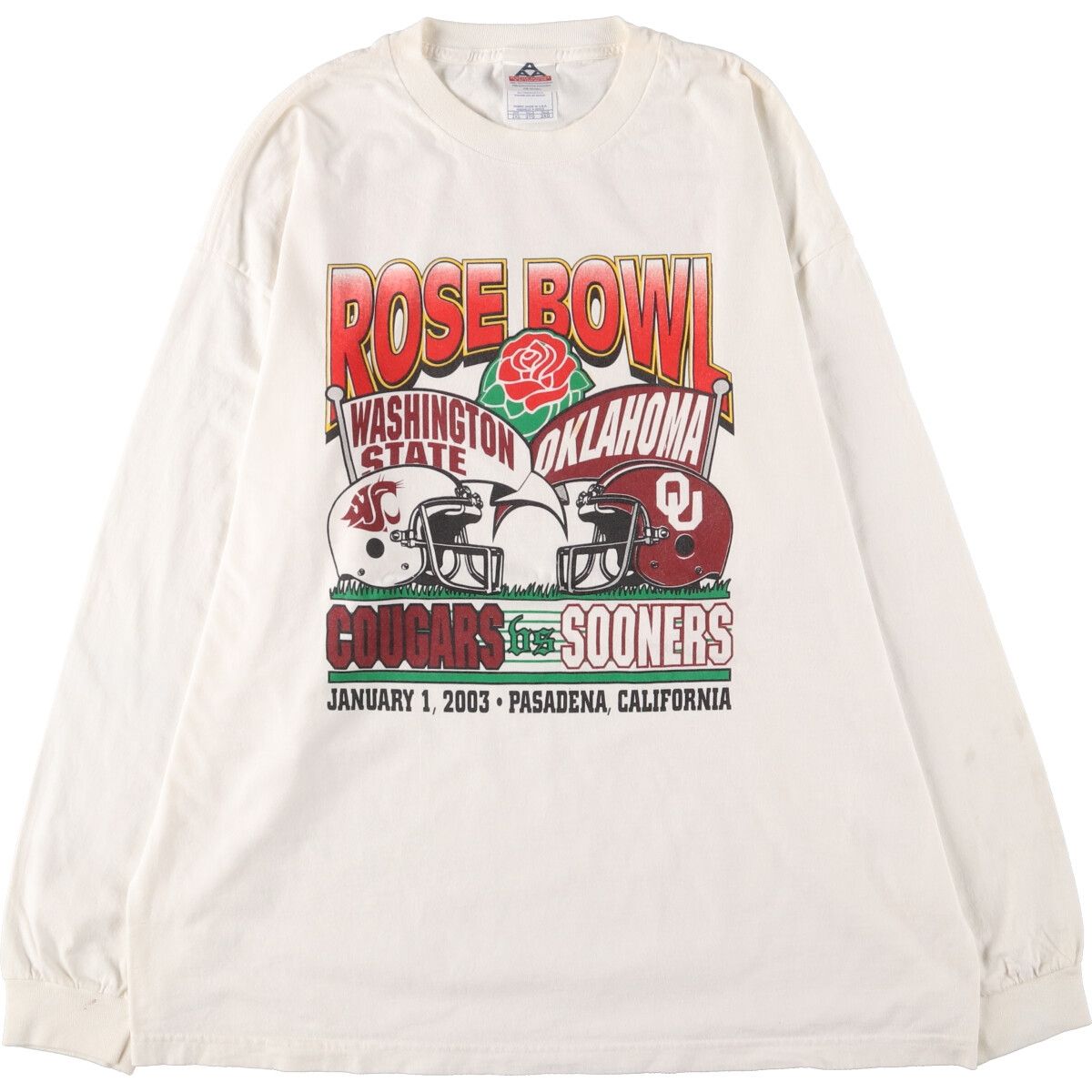 古着 00年代 ALSTYLE APPARELandACTIVEWEAR ROSE BOWL 2003 ローズボウル カレッジ ロングTシャツ ロンT メンズXXL /eaa432395/eaa432395