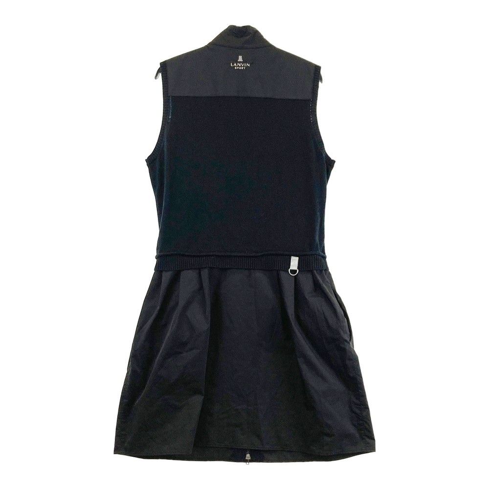 サイズ：38 LANVIN SPORT ランバン スポール  ノースリーブワンピース 切替  ブラック系 [240101431882] ゴルフウェア レディース ストスト サイズ：38 LANVIN SPORT ランバン スポール ノースリーブ