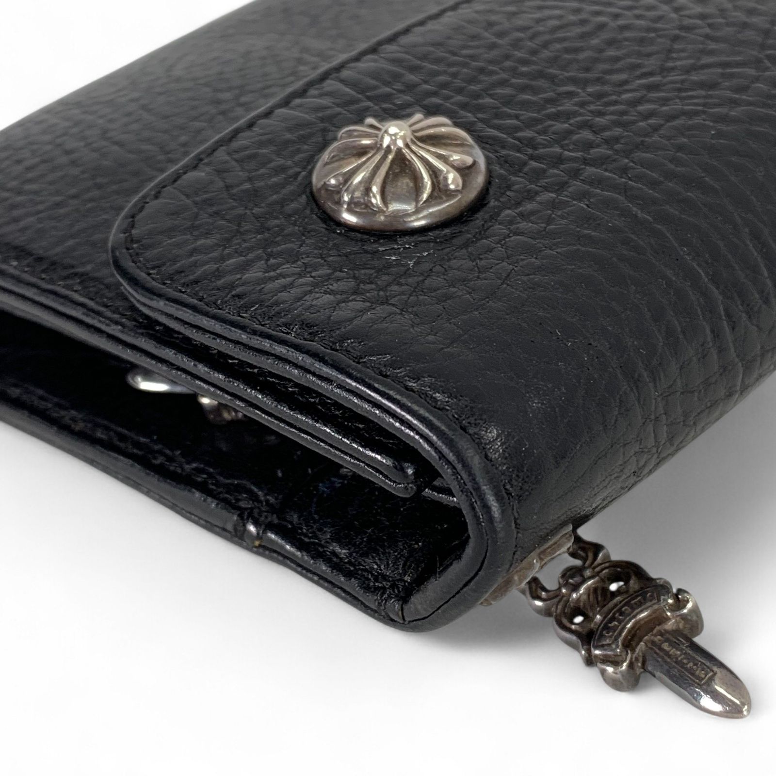 ウェーブウォレット クロムハーツ 長財布 ブラック Chrome Hearts クロムハーツ ウェーブウォレット