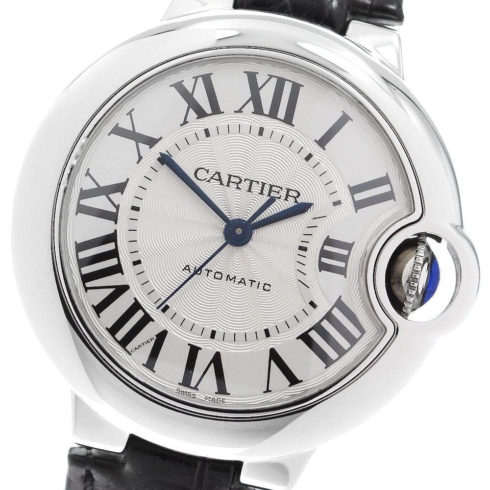 カルティエ CARTIER W6920085 バロンブルーSM 自動巻き レディース良品  