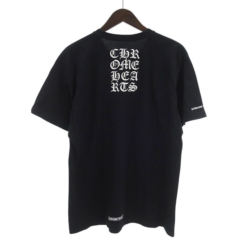 CHROME HEARTS◆バーティカルロゴ Tシャツ ブラック 半袖 クロムハーツ/CHROME HEARTS Vertical Logo Tee ヴァーティカル