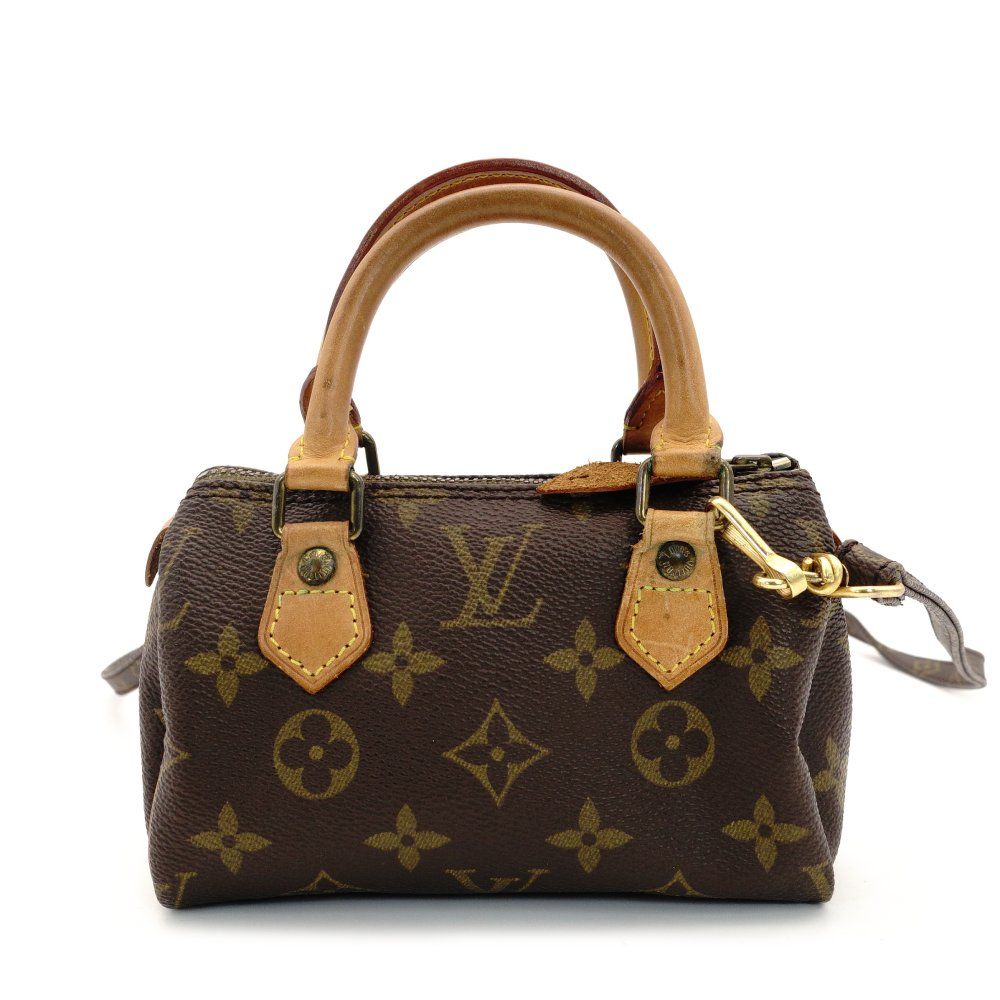 ルイヴィトン LOUIS VUITTON ミニスピーディ モノグラム キャンバス M41534 PVC レザー ショルダー クロスボディ ブラウン 7-10-322