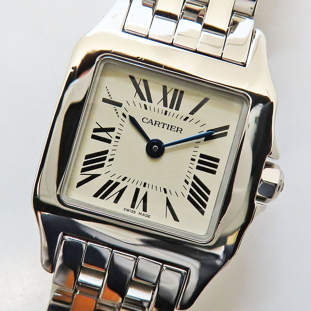 天白】仕上＆電池交換 カルティエ サントスドゥモワゼル SM W25064Z5  