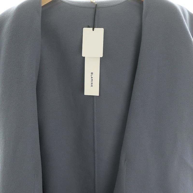 ブラミンク BLAMINK ベルテッドウールロングコート belted wool long