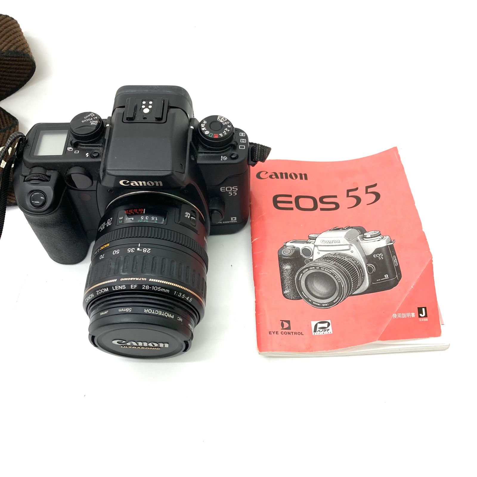 canon】キヤノン カメラ フィルムカメラ eos55 説明書付き 一眼レフ