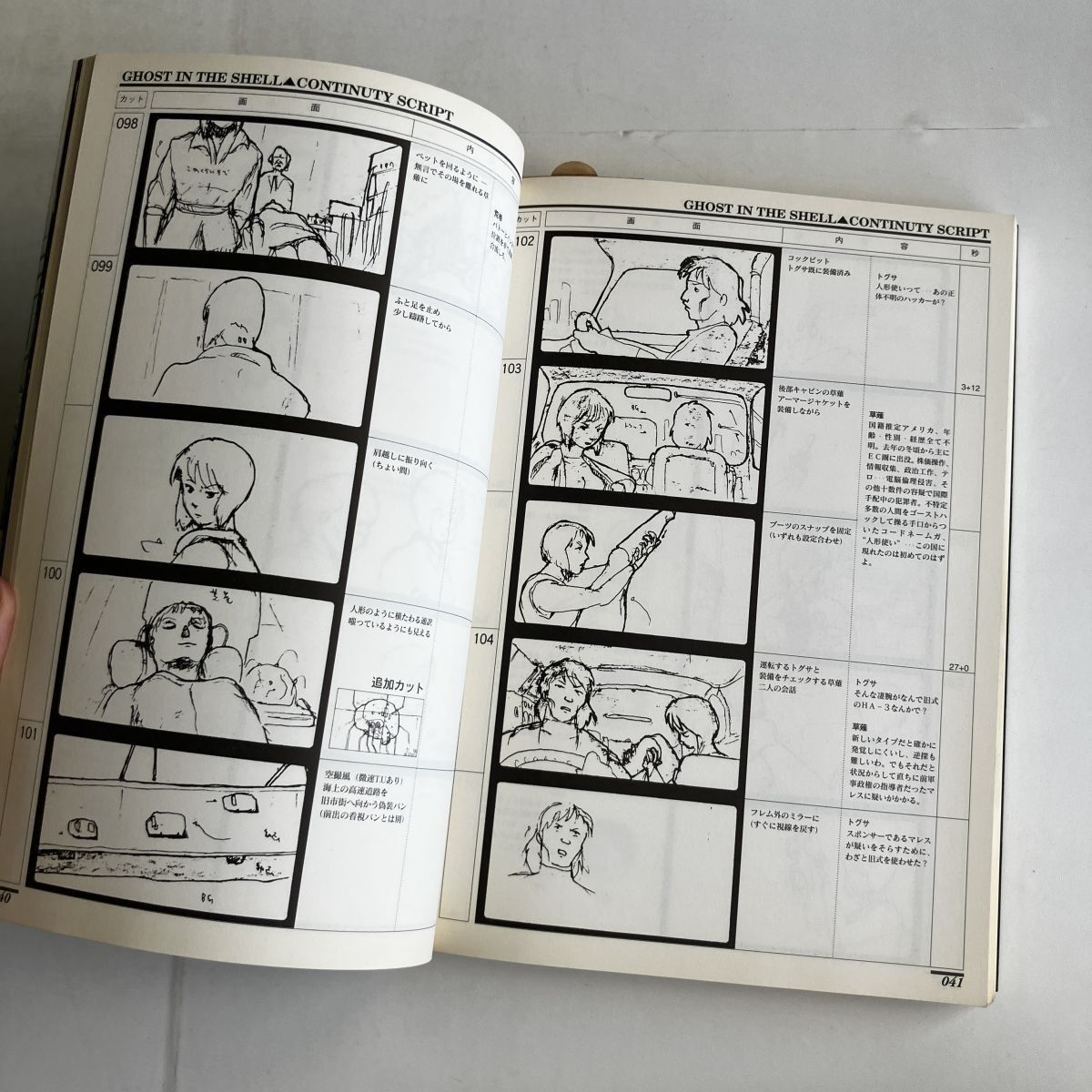 攻殻機動隊 絵コンテ集 キネマ旬報社 1995年 239p 士郎正宗 GHOST IN 
