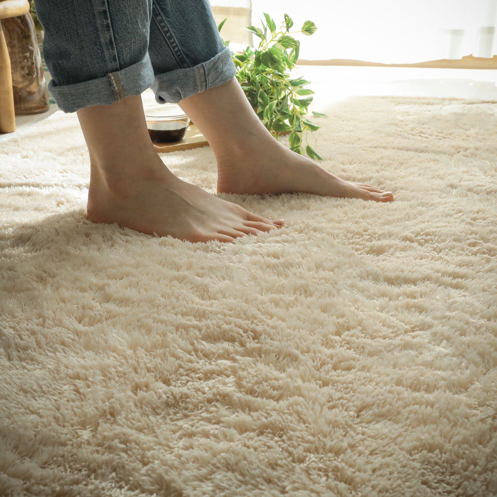 最高級・XIMAO-YANG ・シーマオヤン・ムートン・円形・ラグ・直径・2m